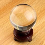 OwnMy Crystal Ball Photography Meditation Ball Contact Juggling Glass Sphere Display with Stand (100mm / 3.94