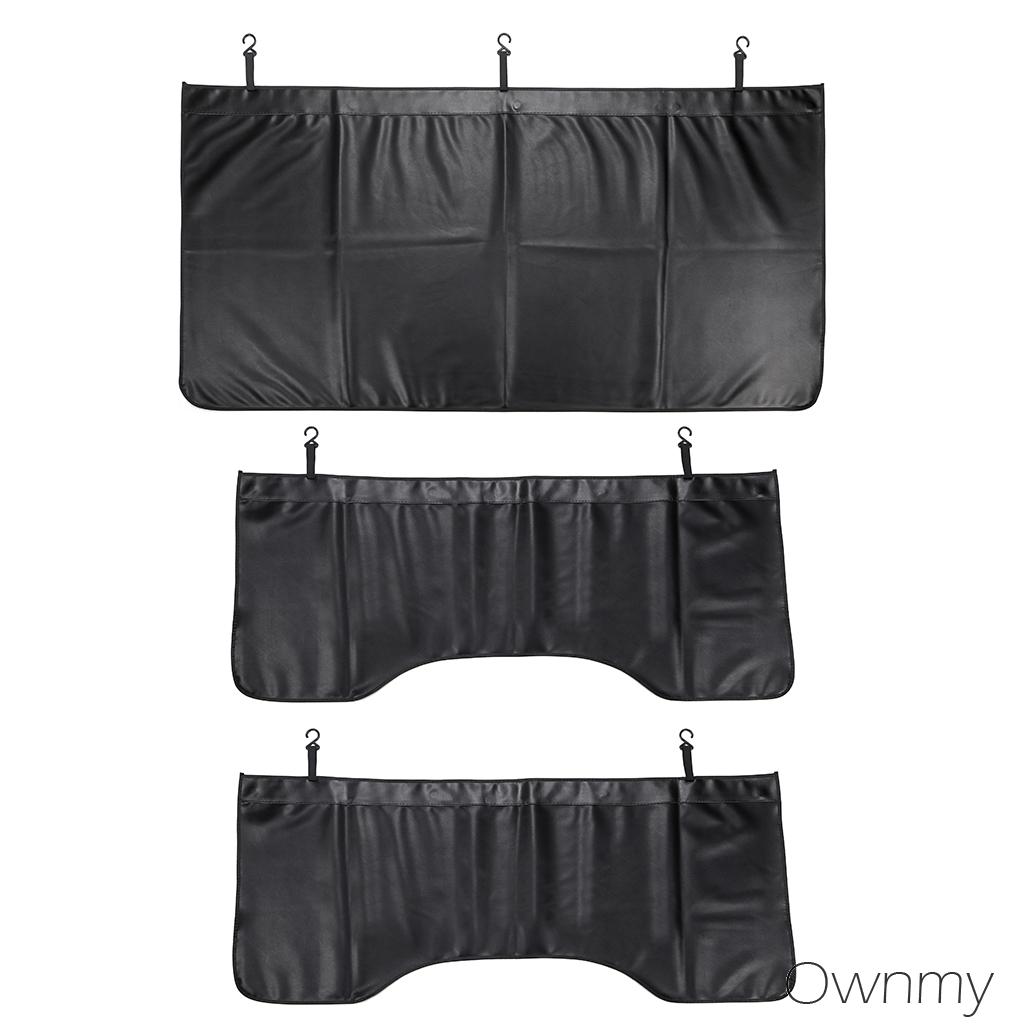 OwnMy 3 PCS Front/Side Lightweight Automotive Mechanic Magnetic Leather Fender Cover Protector Gripper Mat Pad with Hooks for Repair Automotive Work